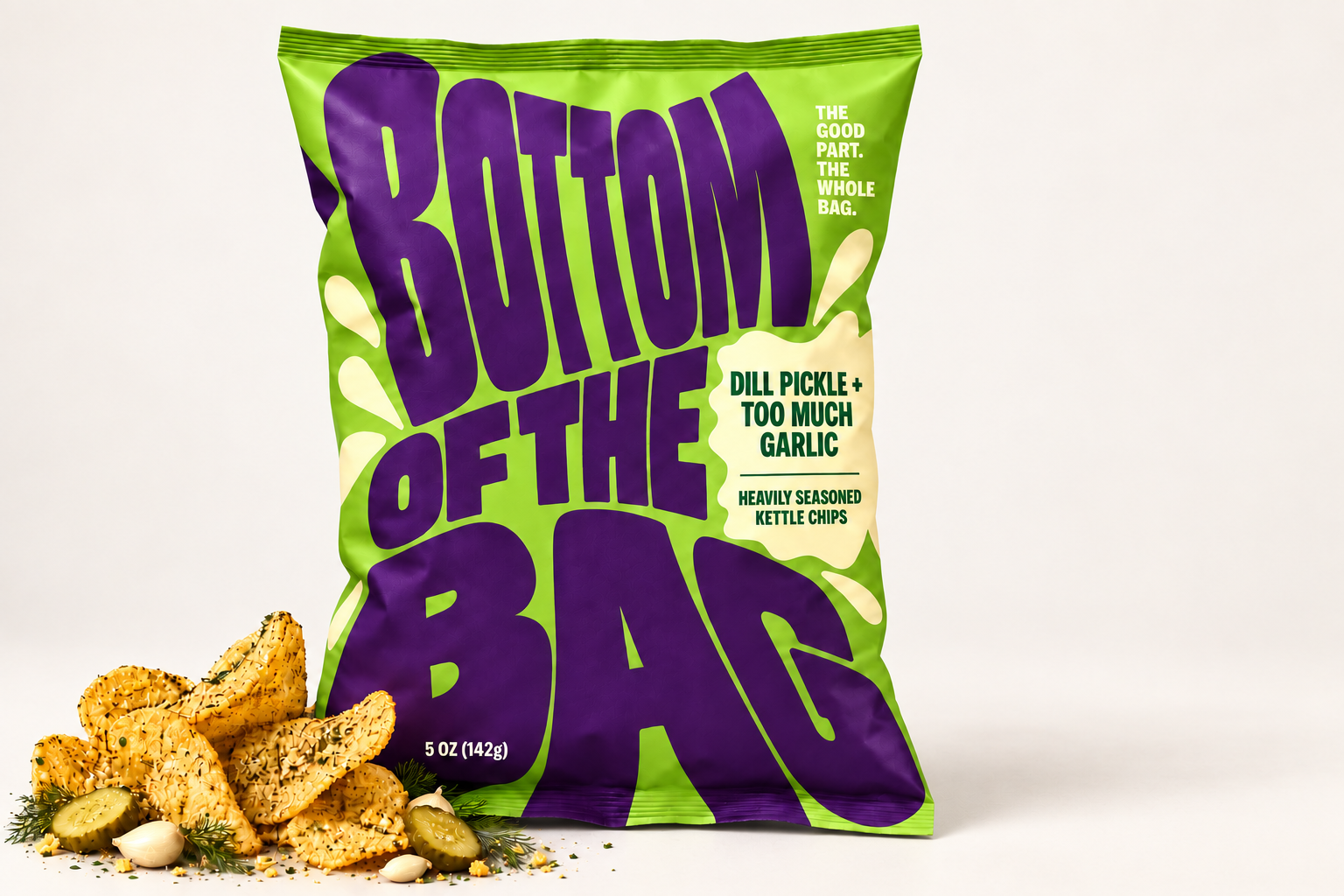 Type Spill Dill Pickle and Too Much Garlic packaging concept